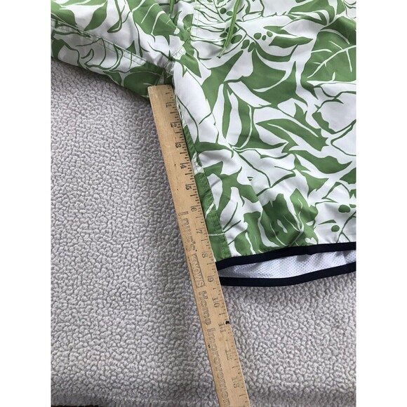 NAUTICA GREEN FLORAL BOARD SHORTS SWIM TRUNKS SZ 32 Mesh LINED Tie Waist Men’s - Picture 4 of 7